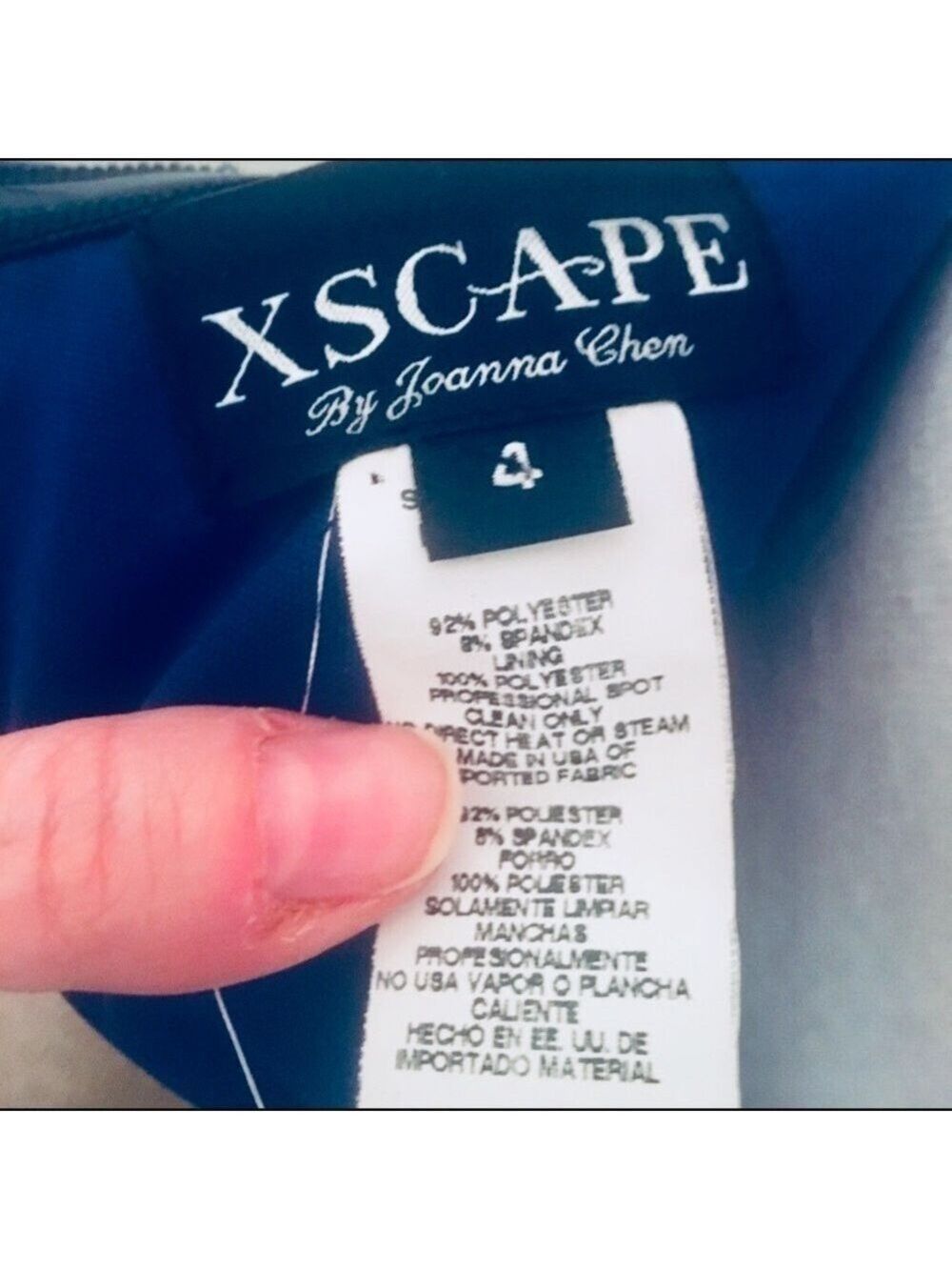 Xscape Blue Y2K Ombré Bubble Cocktail Dress Size 4 - Picture 11 of 12